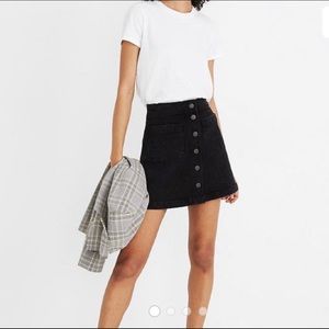 Madewell denim high rise skirt